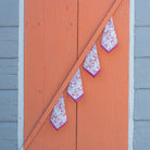 Hand block printed pink & white floral napkins