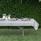 Grecian Palm Fern Green & Magenta Pink Tablecloth