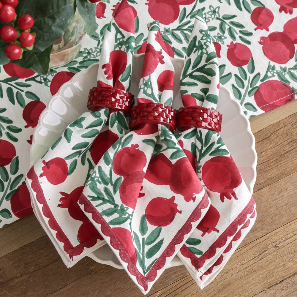 Red Round Resin Napkin Rings