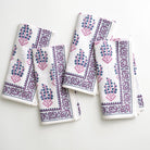 Sagar Blue & Magenta Pink/Purple floral napkins