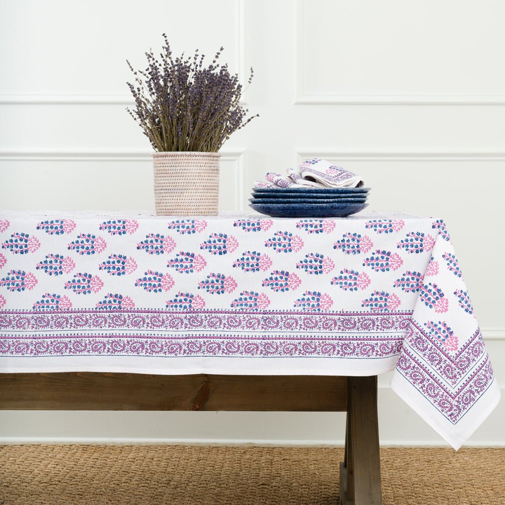 Sagar Blue and Magenta Tablecloth