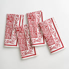 Tapestry red & white napkins