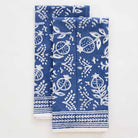 Pomegranate Blue tea towels set of 2. 