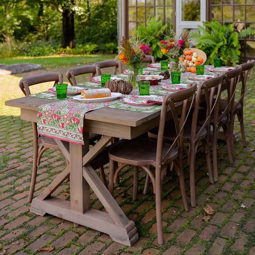 Autumn Orchard table runner on Thanksgiving table.