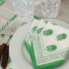 Chardonnay Napkin set on white plate. 