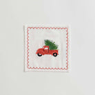 Red Christmas Truck Cocktail Napkin