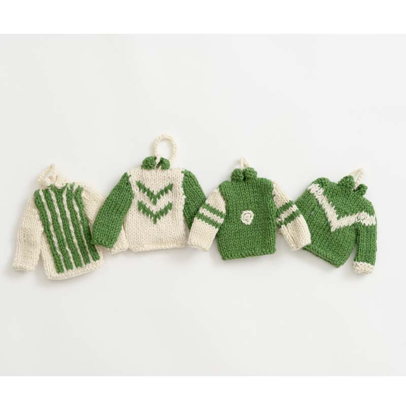 Green Jockey Silk Ornaments set