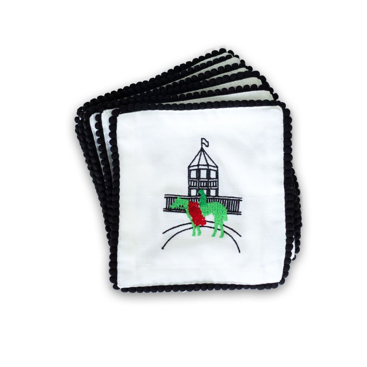 Derby Winner Embroidered Cocktail Napkin set