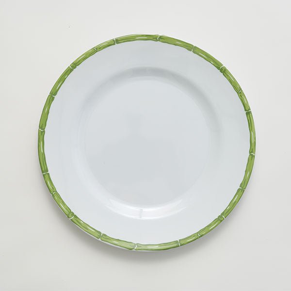 Green Bamboo Melamine Dinner Plate. 