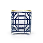 Navy Bamboo Bourbon Glass 