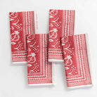 Pomegranate Poppy napkin set of 4. 