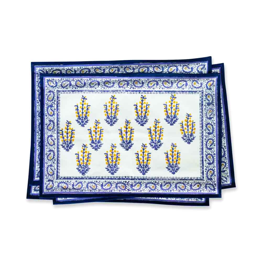 Sagar Blue & Marigold Placemats