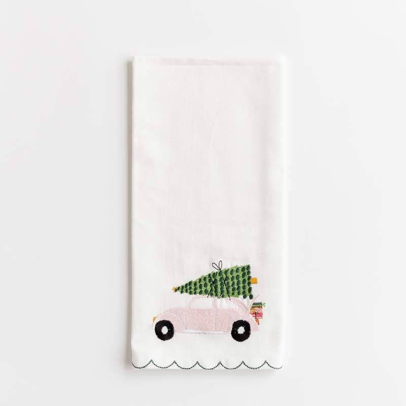 Pink Bug Tea Towel