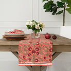 Cactus Flower Red Floral Table Runner