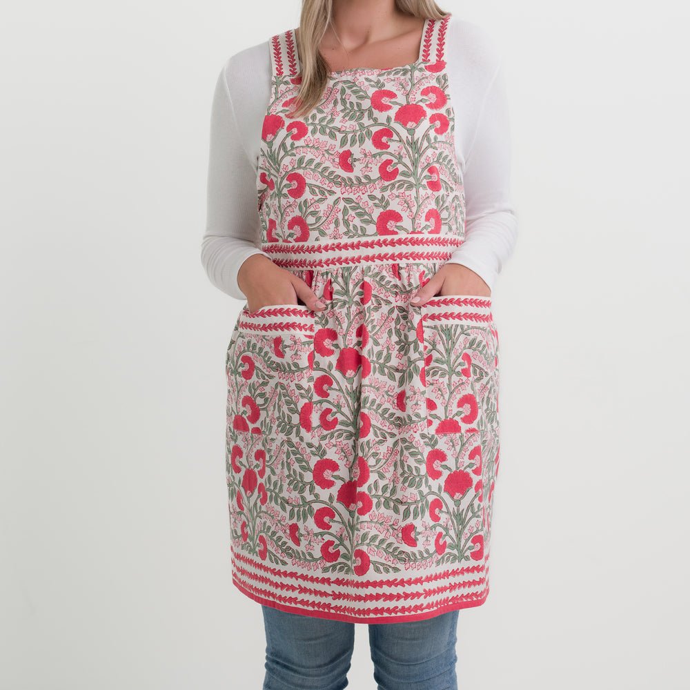 Cactus Flower Scarlet & Rose Apron