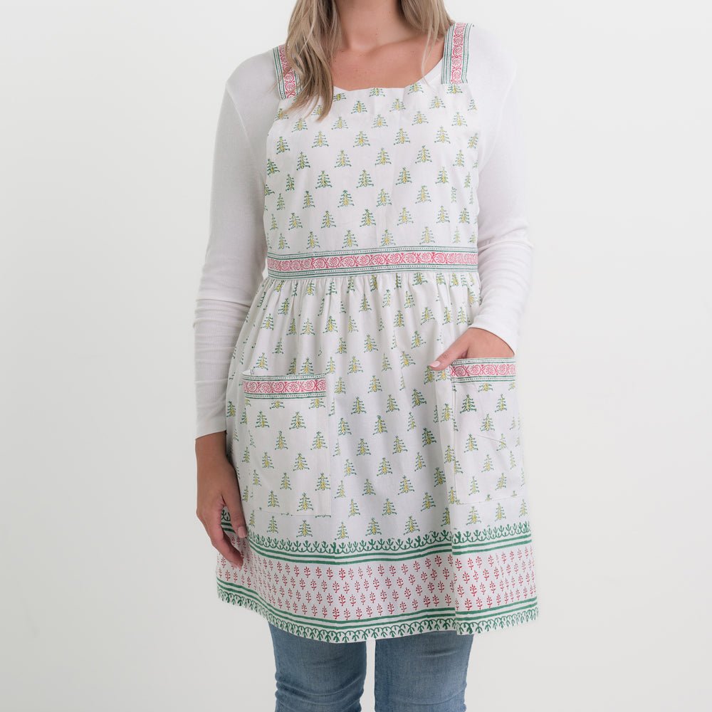 Christmas Tree Printed Apron