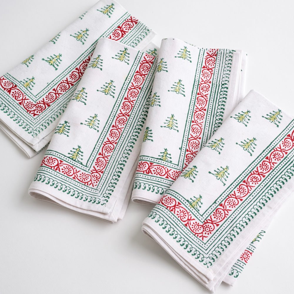 Christmas Tree Print Napkins