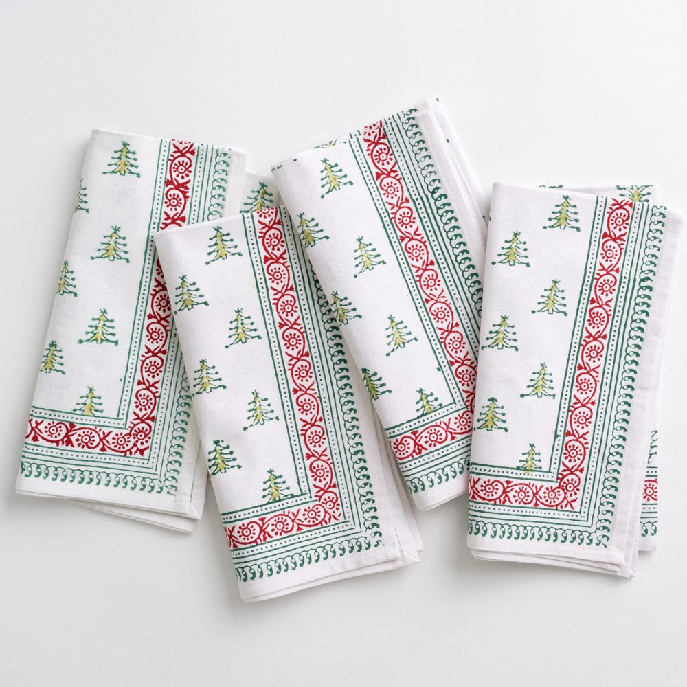 Christmas Tree Print Napkins