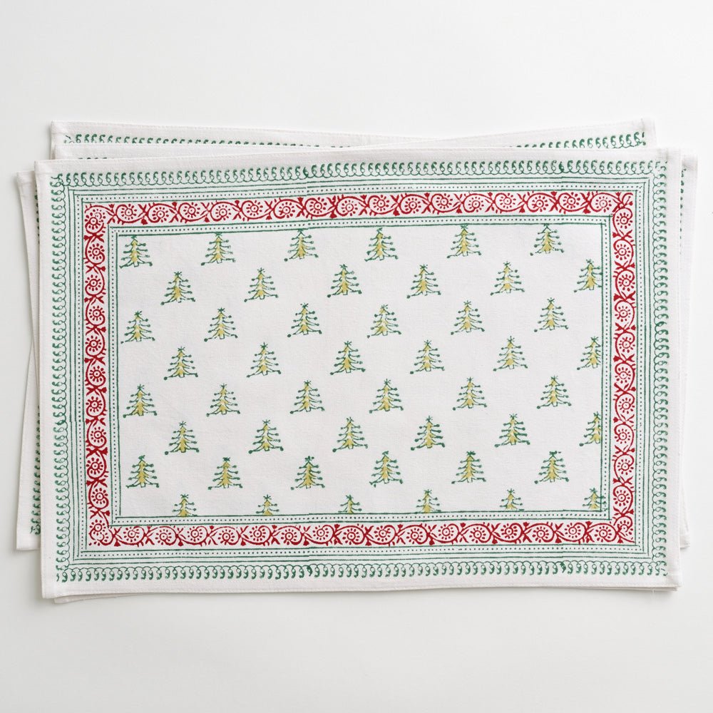 Christmas Tree print placemats