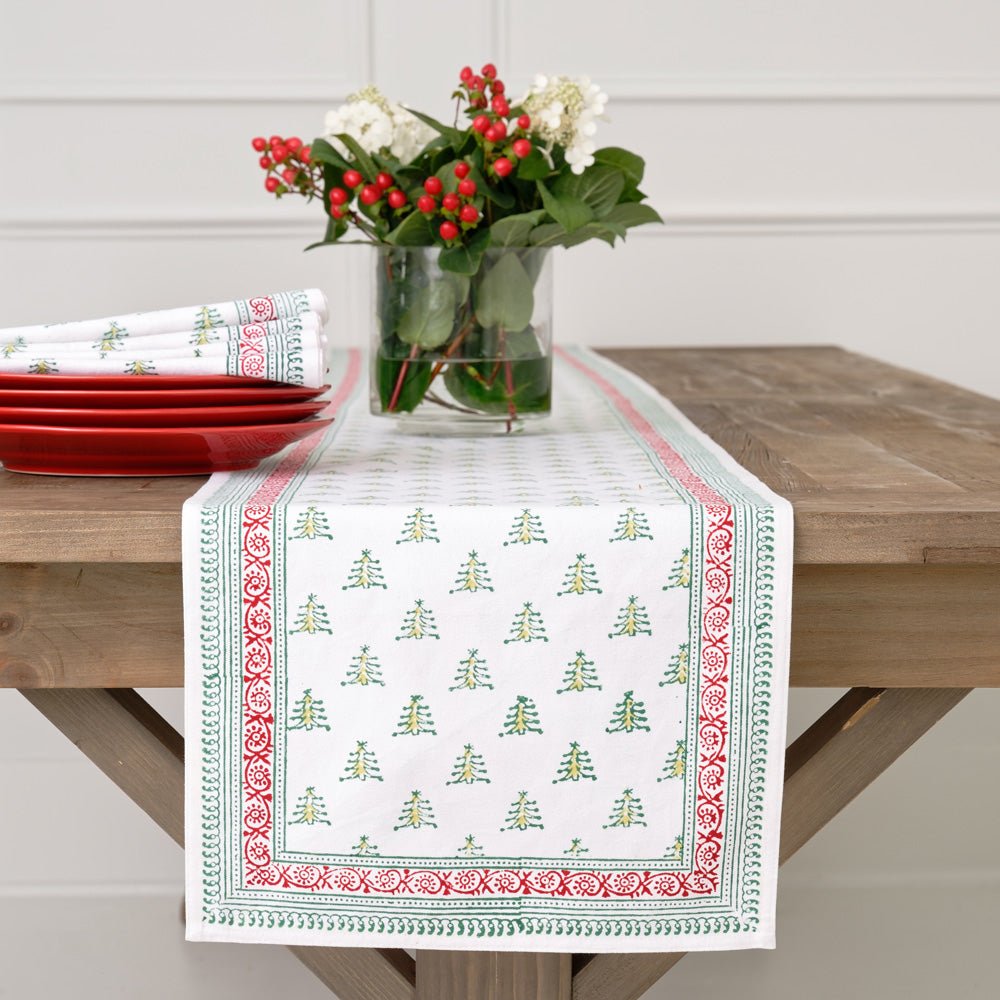 Christmas Tree Print table runner