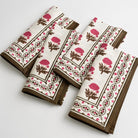 Gaya Fuchsia Pink and Brown Floral Napkins