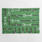 Green linen snaffle & buckle equestrian placemats