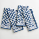 Pom Buti Denim Blue and White Floral Napkins