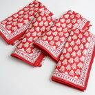 Pom Buti Red & White Floral Napkins